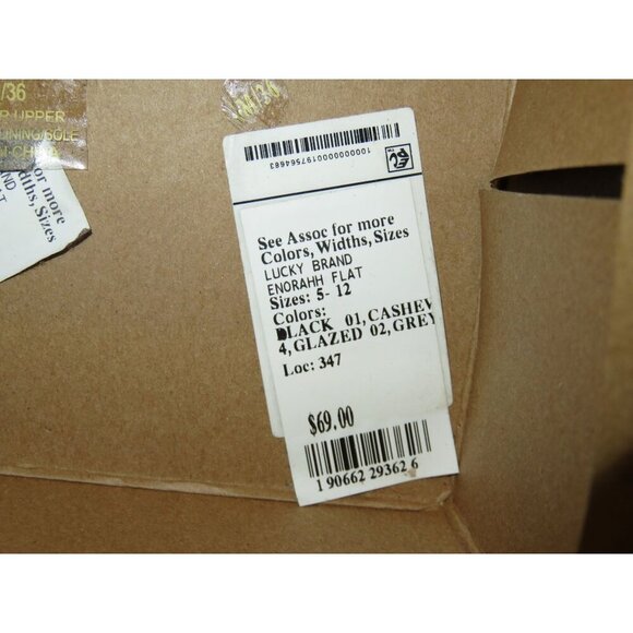 Lucky Brand 2 Pairs Enorahh Kid Suede Leather Laser Cut Ballet Flats in Tan size - Picture 12 of 13